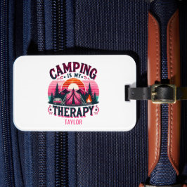 Etiqueta Para Maletas Camping Es Mi Terapia