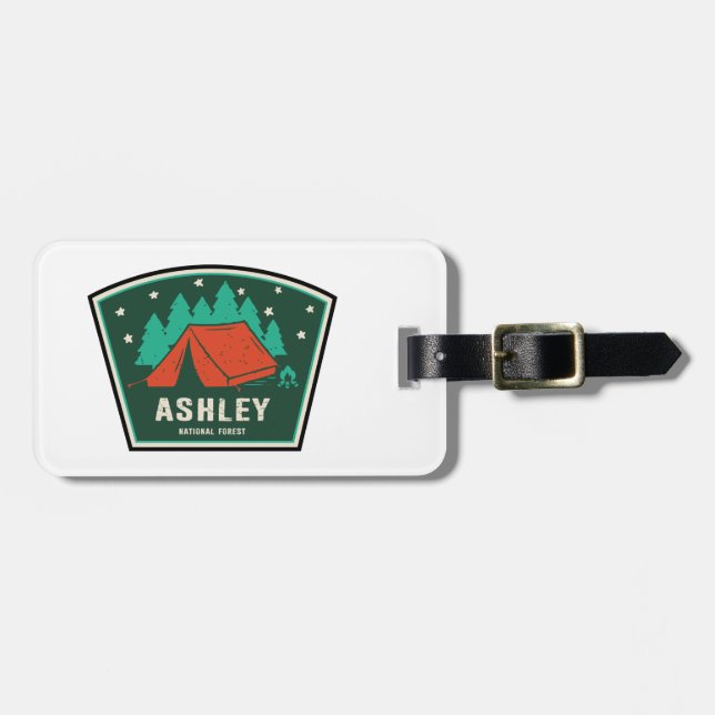 Etiqueta Para Maletas Camping Forestal Nacional Ashley (Frente Horizontal)