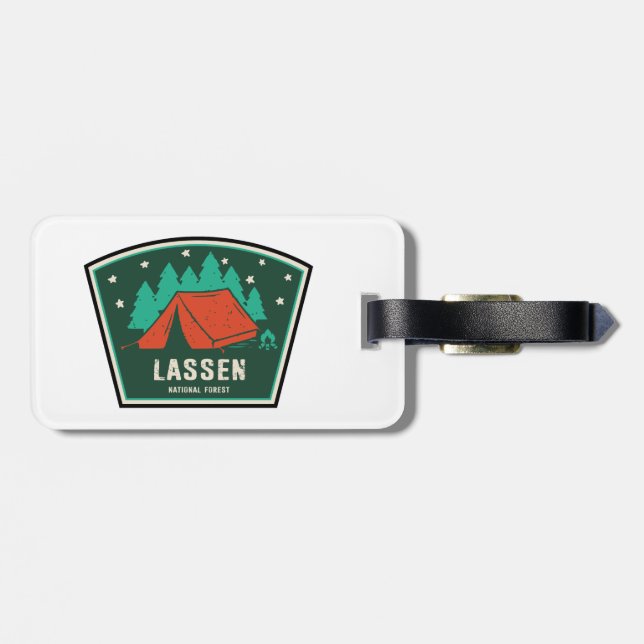 Etiqueta Para Maletas Camping Forestal Nacional de Lassen (Atrás Horizontal)