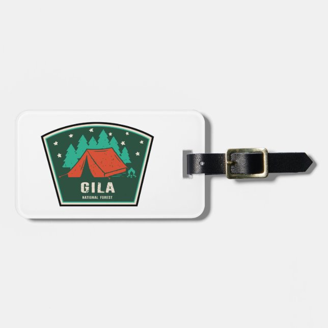 Etiqueta Para Maletas Camping Forestal Nacional Gila (Frente Horizontal)