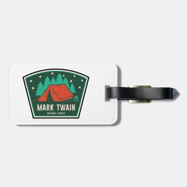 Etiqueta Para Maletas Camping forestal nacional Mark Twain (Atrás Horizontal)