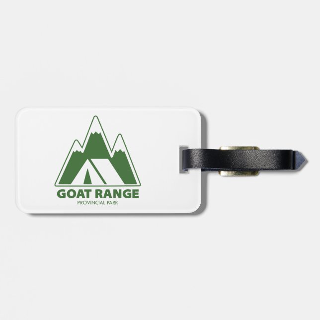 Etiqueta Para Maletas Camping Montañas Parque Provincial Goat Range (Atrás Horizontal)