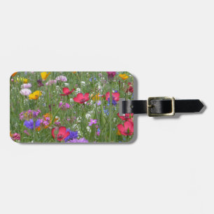Etiqueta Para Maletas Campo de flores coloridas
