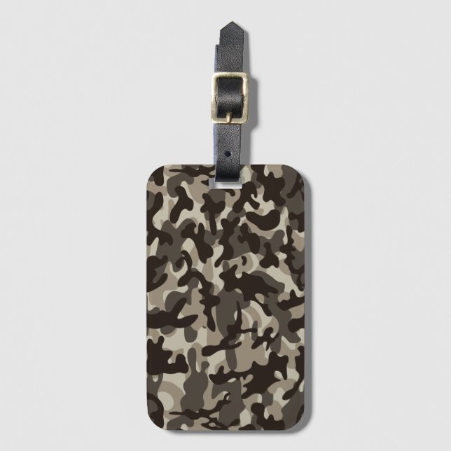 Etiqueta Para Maletas Camuflaje de barrio cercano (Anverso vertical)
