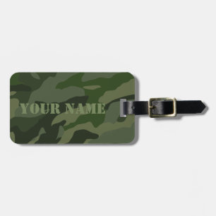 Etiqueta Para Maletas Camuflaje de Khaki