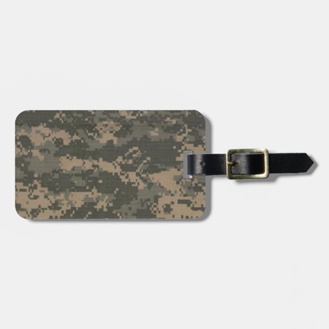 Etiqueta Para Maletas Camuflaje del ACU Digital Camo (Frente Horizontal)