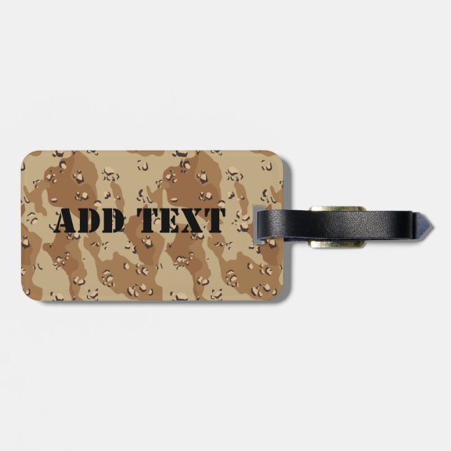 Etiqueta Para Maletas Camuflaje del desierto (Atrás Horizontal)