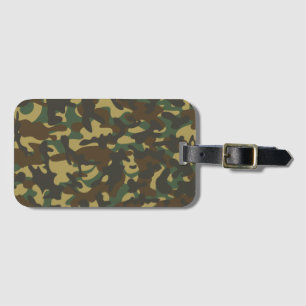 Etiqueta Para Maletas Camuflaje forestal