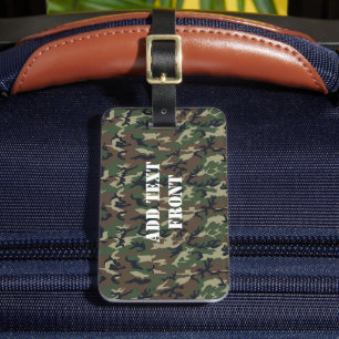 Etiqueta Para Maletas Camuflaje Militar de Woodland