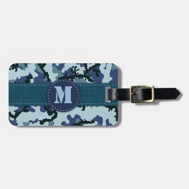 Etiqueta Para Maletas Camuflaje naval (Frente Horizontal)