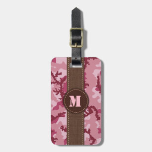 Etiqueta Para Maletas Camuflaje rosa