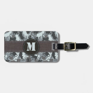 Etiqueta Para Maletas Camuflaje urbano de gatos