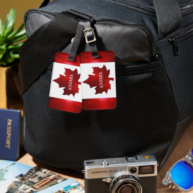 Etiqueta Para Maletas canadá (Anverso & Reverso)