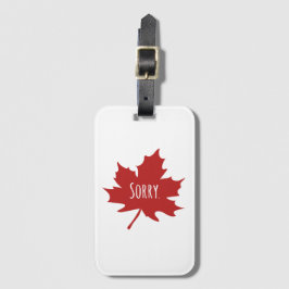 Etiqueta Para Maletas Canadiense gracioso