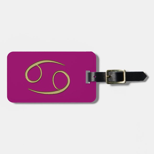 Etiqueta Para Maletas cáncer del oro (Frente Horizontal)