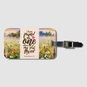 Etiqueta Para Maletas Canción de Salomón 3:4 He encontrado la Biblia Uno