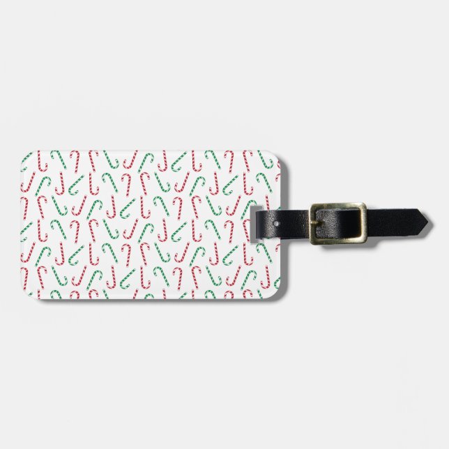 Etiqueta Para Maletas Candy Canes (Frente Horizontal)