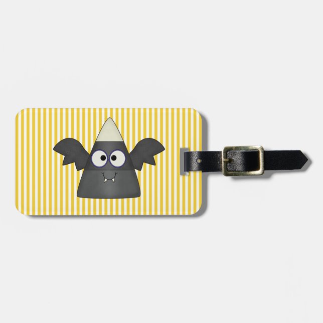 Etiqueta Para Maletas Candy Corn Bat (Frente Horizontal)