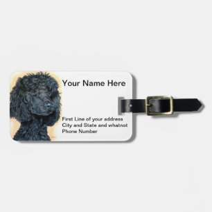 Etiqueta Para Maletas Caniche negro