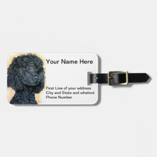 Etiqueta Para Maletas Caniche negro