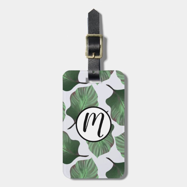 Etiqueta Para Maletas Canna Tropicanna Tropical Leaves, Verde (Frente Vertical)