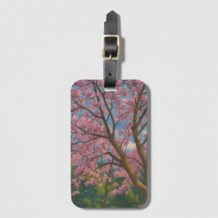 Etiqueta Para Maletas Canopy de primavera - Pintura de árbol de flores y