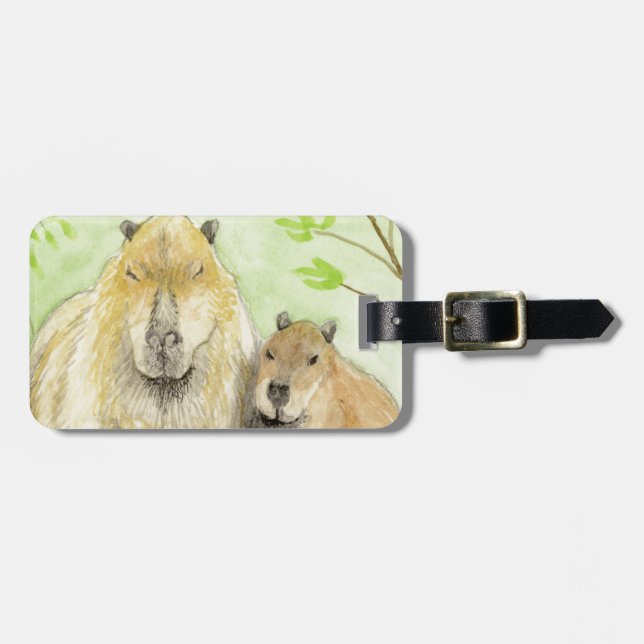 Etiqueta Para Maletas Capibara (Frente Horizontal)