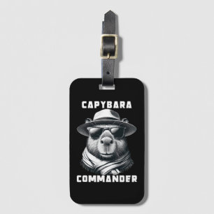 Etiqueta Para Maletas Capibara Con Gafas De Sol Capy Comandante