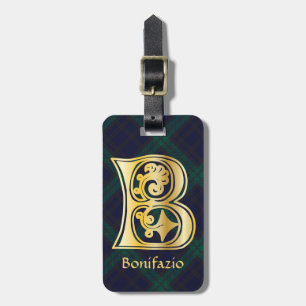 Etiqueta Para Maletas Capital decorativa Botánica Medieval B