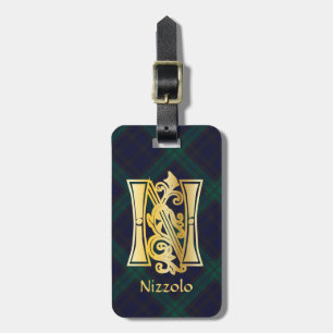 Etiqueta Para Maletas Capital decorativa Botánica Medieval N