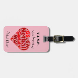 Etiqueta Para Maletas Capitán personalizado del Netball del diseño del