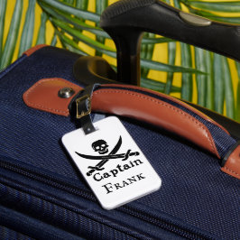 Etiqueta Para Maletas Capitán pirata personalizado