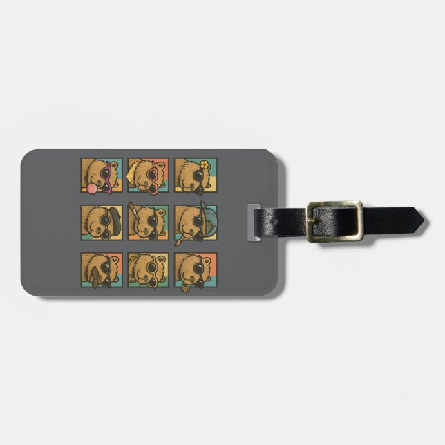 Etiqueta Para Maletas Capybara Calm Crew (Frente Horizontal)