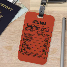 Etiqueta Para Maletas Características de la persona de los elementos quí