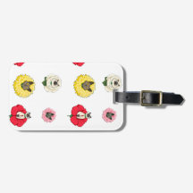 Caras divertidas de gato floral