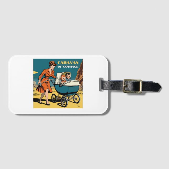 Etiqueta Para Maletas caravana de valor (Anverso horizontal)