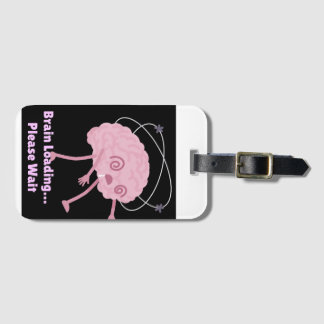 Etiqueta Para Maletas Carga de cerebro... Por Favor Espere - Diablos cóm