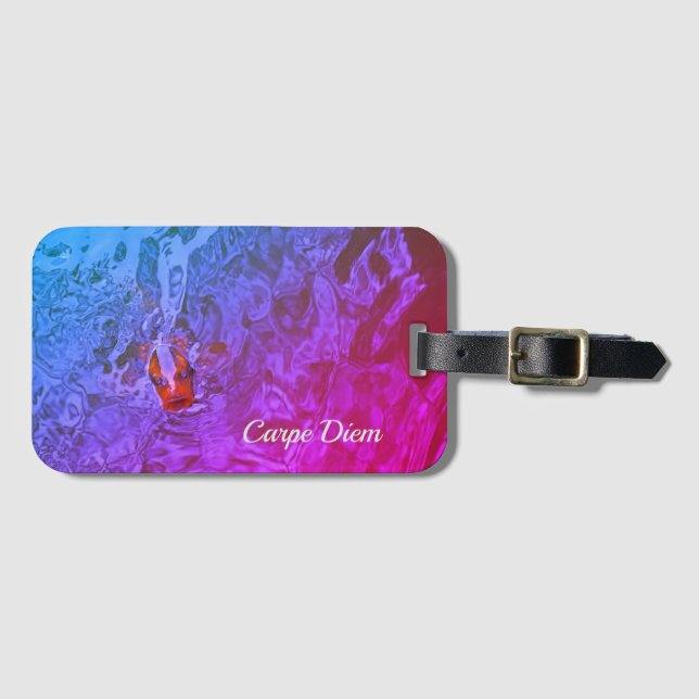 Etiqueta Para Maletas Carpe Diem Pond Fun. Fotografía (Anverso horizontal)