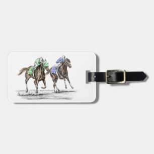 Etiqueta Para Maletas Carreras de caballos tosados