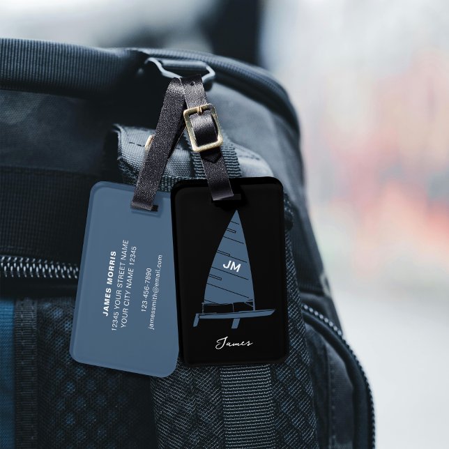 Etiqueta Para Maletas Carreras Gris monográfica personalizada (Subido por el creador)