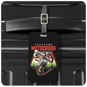 Etiqueta Para Maletas Carreras Motocross personalizada Dirt Bike Trail R