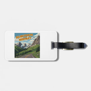 Etiqueta Para Maletas Carretera Beartooth Montana Wyoming Paisaje