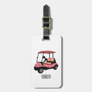 Etiqueta Para Maletas Carro de golf / ilustracion personalizado de coche