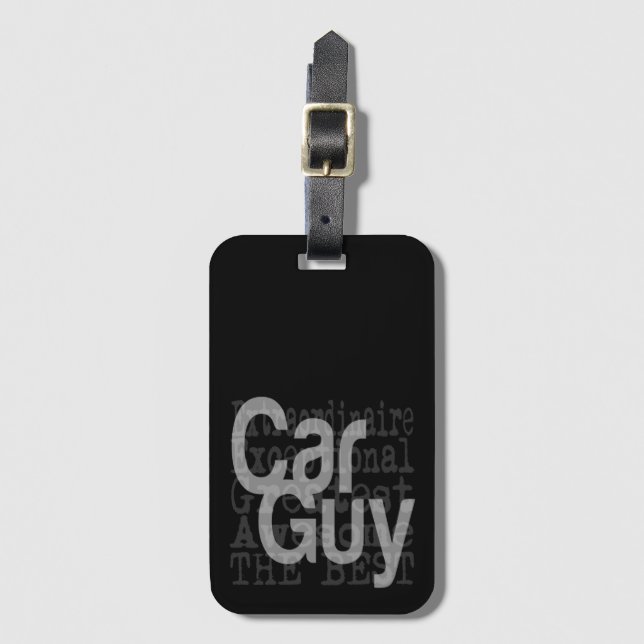 Etiqueta Para Maletas Carro Guy Extraordinaire (Anverso vertical)