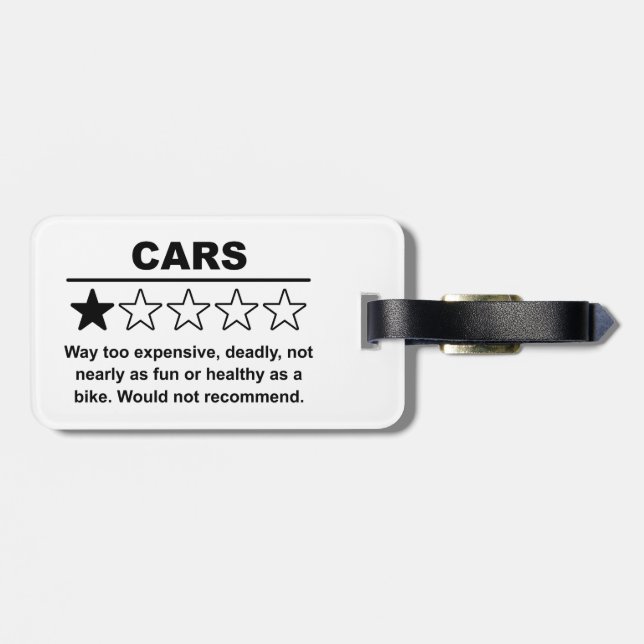 Etiqueta Para Maletas Carros Una Estrella (Atrás Horizontal)