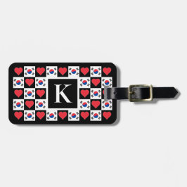 Etiqueta Para Maletas Carta de Personalizado coreana con bandera de Core