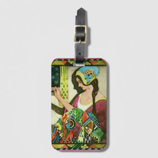 Etiqueta Para Maletas Cartel de costurera Art Nouveau – Mujer vintage co