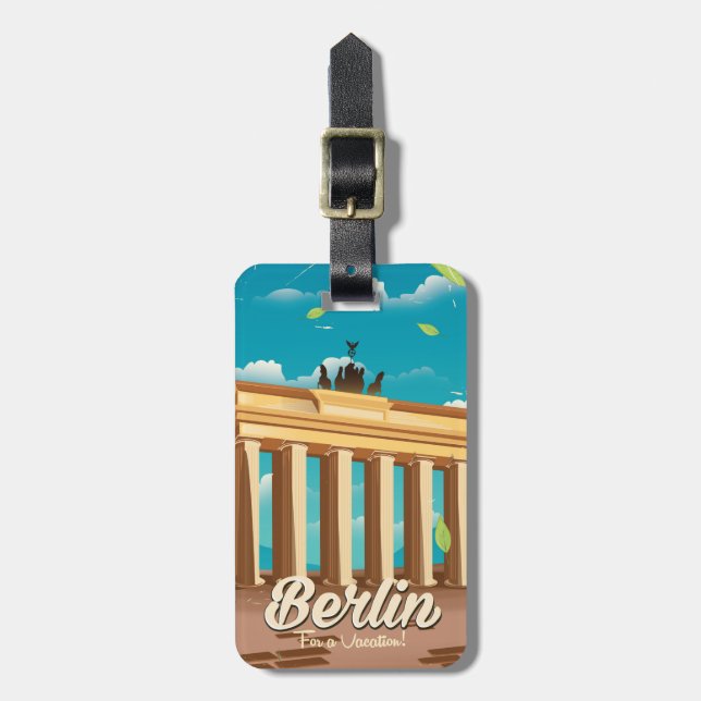 Etiqueta Para Maletas Cartel de viaje a Berlín (Frente Vertical)