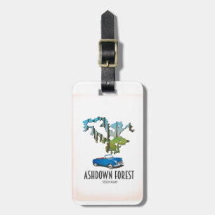 Etiqueta Para Maletas cartel de viaje del mapa del bosque de ashdown sus