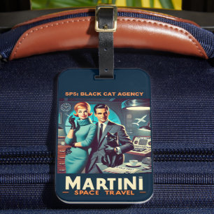 Etiqueta Para Maletas Cartel de viaje espacial Martini SP5: Agencia de g